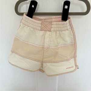 Patagonia Light Pink and Cream Swim Trunks
